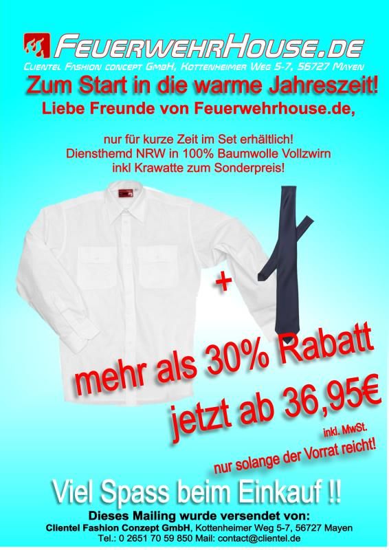 Diensthemd NRW 1/1 Arm + Krawatte